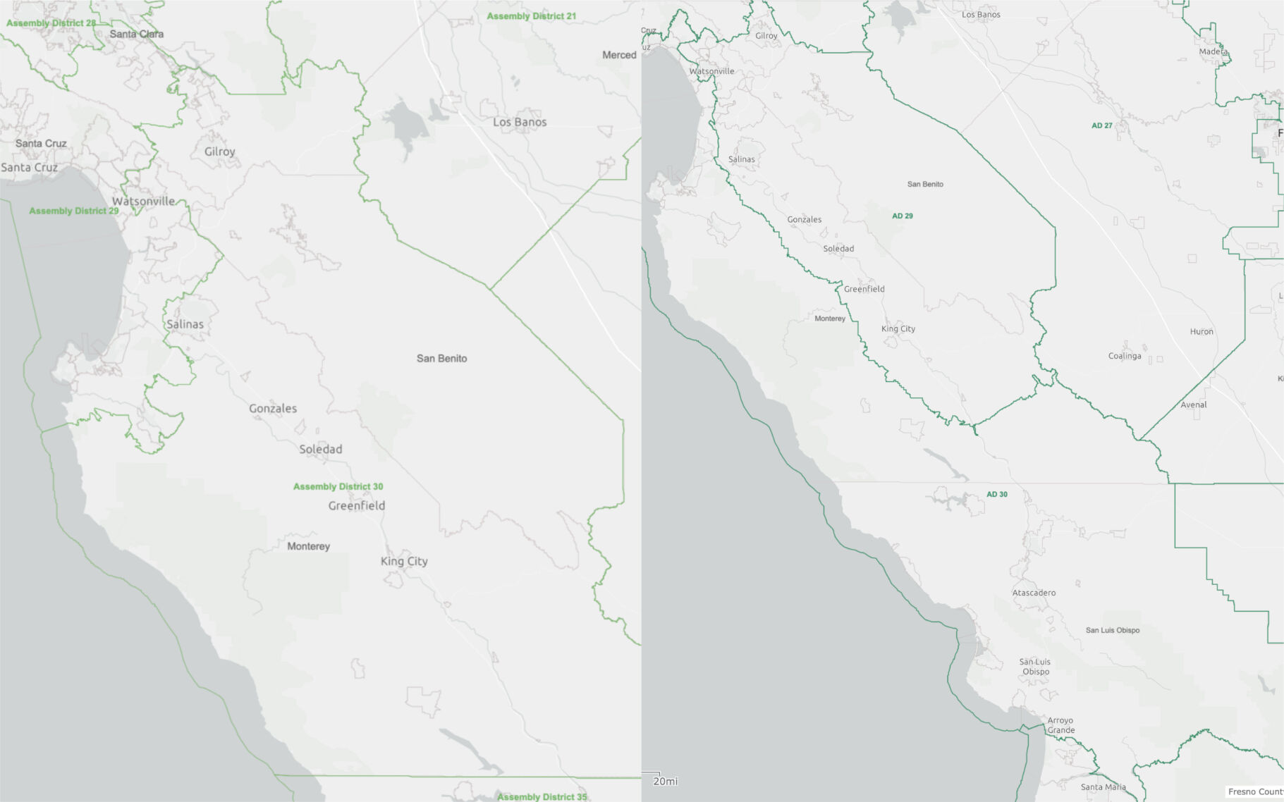 Assembly District comparisons